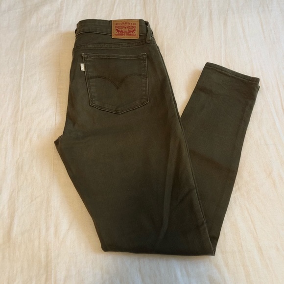 Levi’s 711 Military Green Skinny Jeans 29 x 32